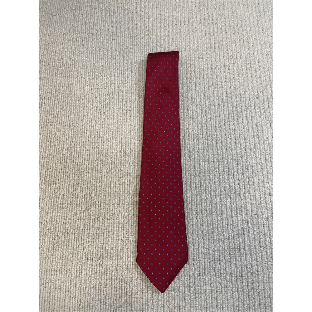 Vtg Yves Saint Laurent Neck Tie All Silk Made In Italy Red